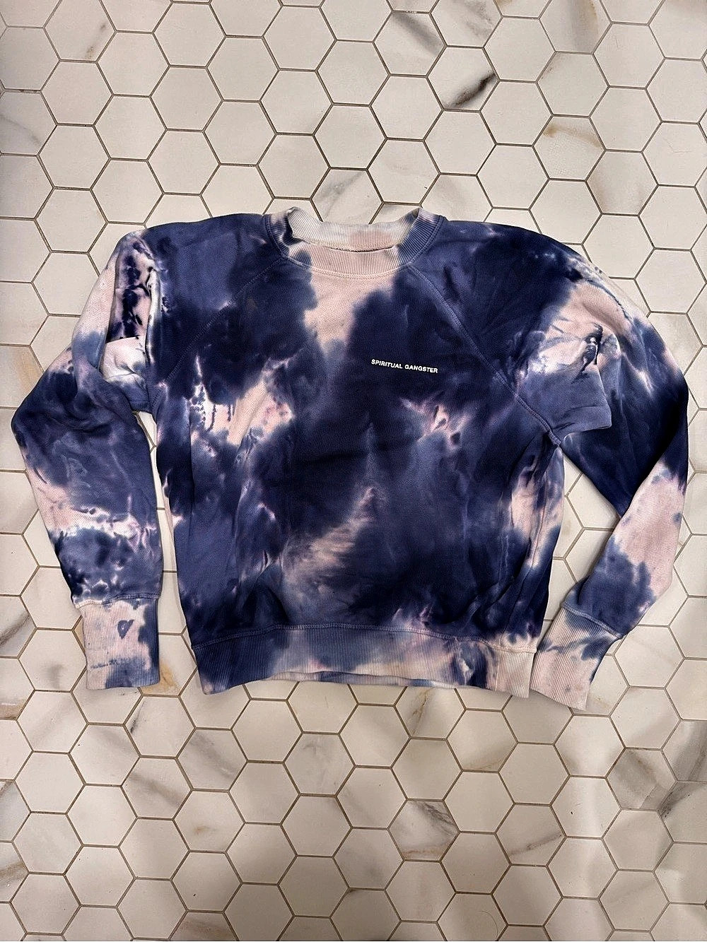 Spiritual Gangster Wildflower Tie Dye Bridget Sweatshirt, size small